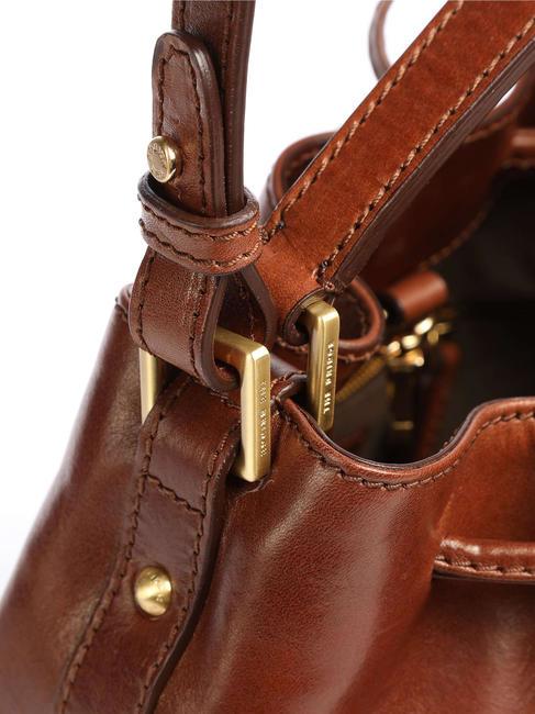 STORY DONNA Bolso bombonera en piel BROWN - Bolsos Mujer