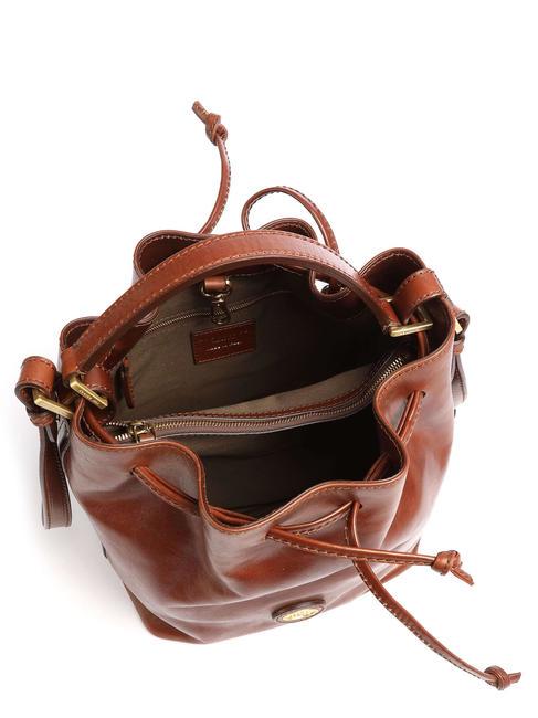 STORY DONNA Bolso bombonera en piel BROWN - Bolsos Mujer
