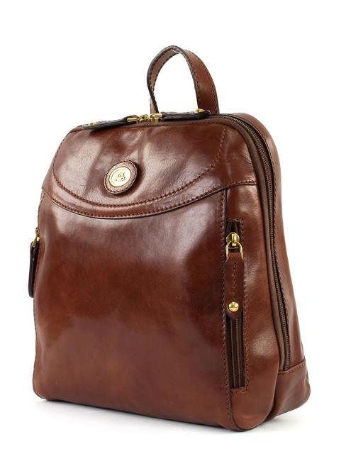 STORY DONNA Mochila de cuero BROWN - Bolsos Mujer