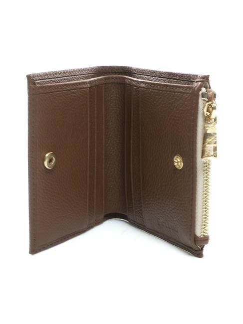 HERITAGE Cartera compacta marfil / marr&oacute;n - Carteras Mujer