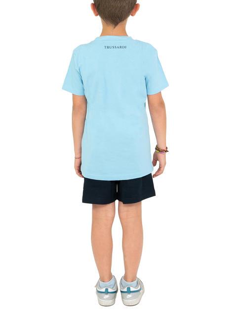 KUNIP Conjunto camiseta y bermudas azul celeste - Ch&aacute;ndales para ni&ntilde;os