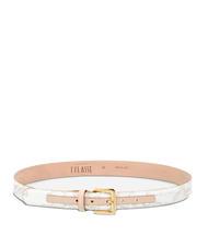 ALVIERO MARTINI PRIMA CLASSE GEO WHITE cinturón recortable - Cinturones