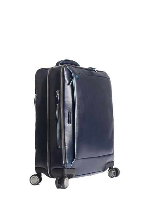 BLUE SQUARE Trolley para equipaje de mano de piel, soporte para PC de 15,6" azul - Equipaje de mano