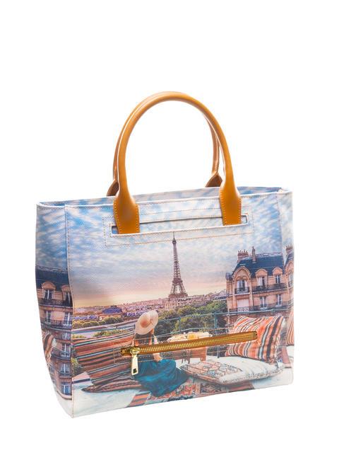 YESBAG  Bolso de mano, con bandolera, all over print vista de parís - Bolsos Mujer