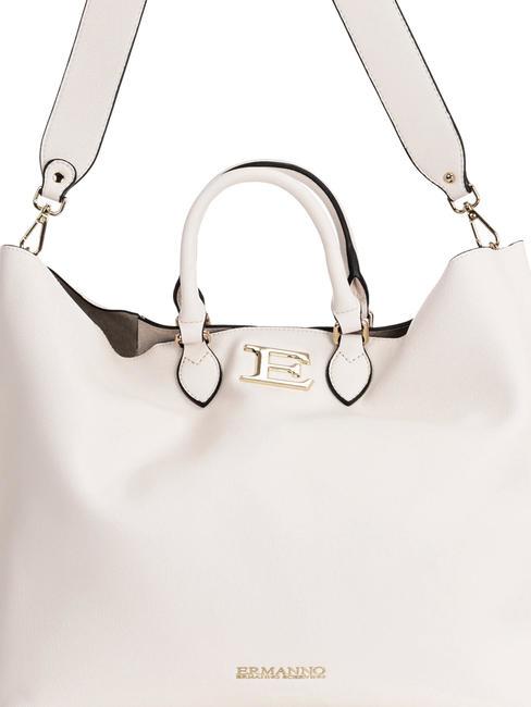 NATASHA Bolso shopper de mano, con bandolera blanco - Bolsos Mujer