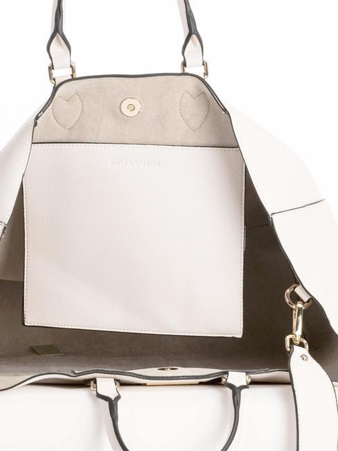 NATASHA Bolso shopper de mano, con bandolera blanco - Bolsos Mujer