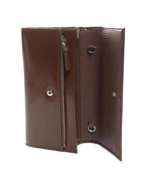 CAMPIONARIO - METALLIC SHINY Cartera monedero de piel algarroba - Bolsos Mujer