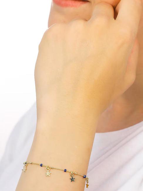CANDY CHARM Pulsera con estrellas y esmalte azul oro - Pulseras