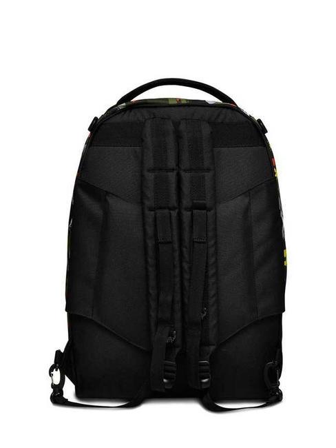 JACK FLUO BELTS Mochila trolley 3 en 1, desmontable camuflaje verde - Mochilas con ruedas
