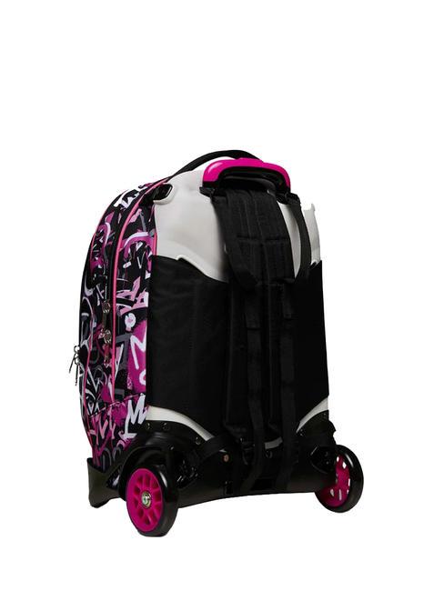 JACJ CHULKY Mochila con trolley desmontable VIOLETA ROSA - Mochilas con ruedas