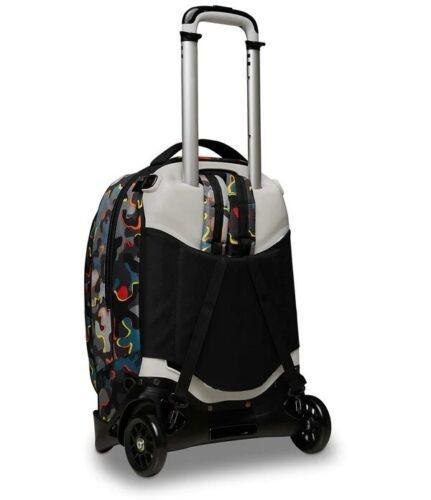 JACK DYE ON Mochila con trolley desmontable naranja roja - Mochilas con ruedas