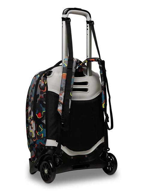 JACK DYE ON Mochila con trolley desmontable naranja roja - Mochilas con ruedas