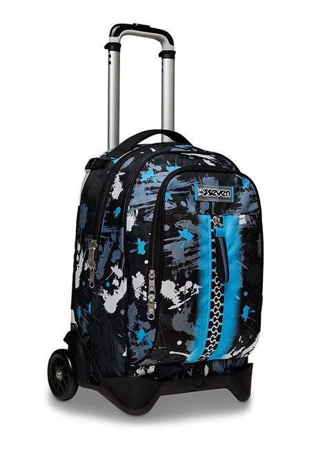 JACK COLOURJET Mochila trolley 3 en 1, desmontable azur - Mochilas con ruedas