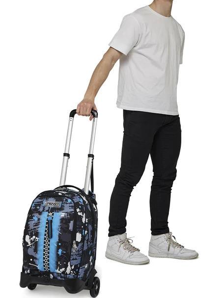 JACK COLOURJET Mochila trolley 3 en 1, desmontable azur - Mochilas con ruedas