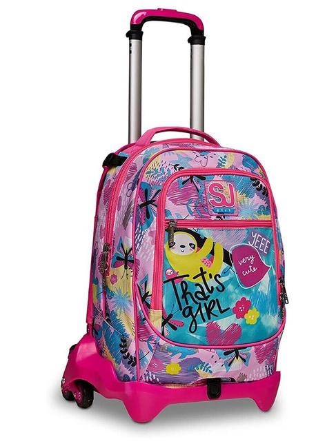 CLACK IT GIRL JACK Mochila con trolley desmontable agua de mar - Mochilas con ruedas