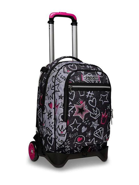 JACK ZIPPER GLAMY Mochila Trolley Desmontable steelgray - Mochilas con ruedas