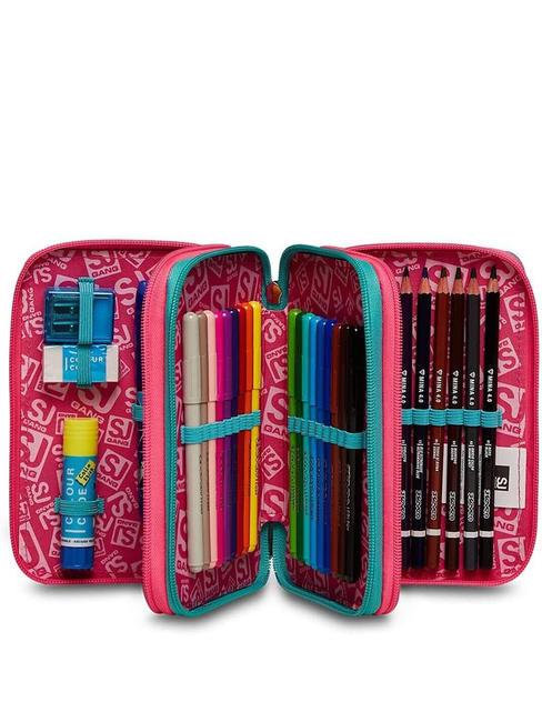 COLOR Estuche con kit escolar completo flor de cactus - Estuches y Accesorios