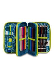 SJGANG COLOR Estuche triple compartimento con School Kit - Estuches y Accesorios