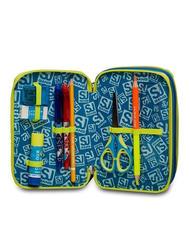 SJGANG COLOR Estuche triple compartimento con School Kit amarillo - Estuches y Accesorios - 3