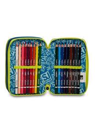 SJGANG COLOR Estuche triple compartimento con School Kit amarillo - Estuches y Accesorios - 4