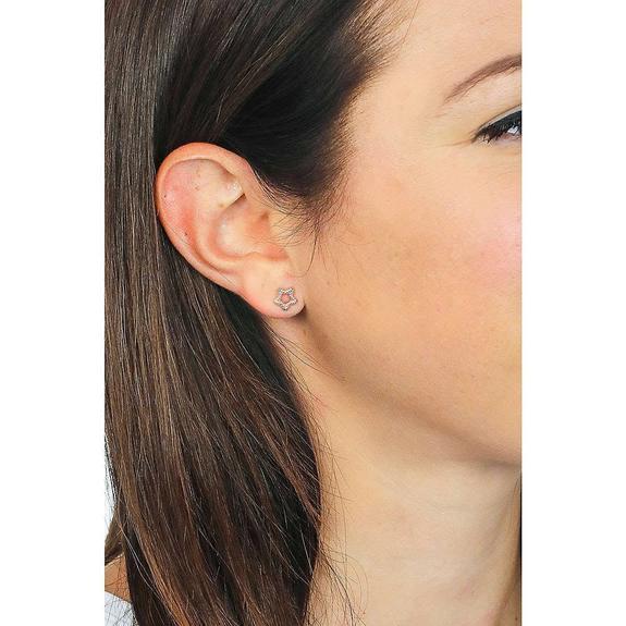 COCCOLE Aretes de plata Rosa - Pendientes