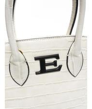 ERMANNO SCERVINO NEVE Bolso estilo Bugatti con estampado de cocodrilo blanco - Bolsos Mujer - 3