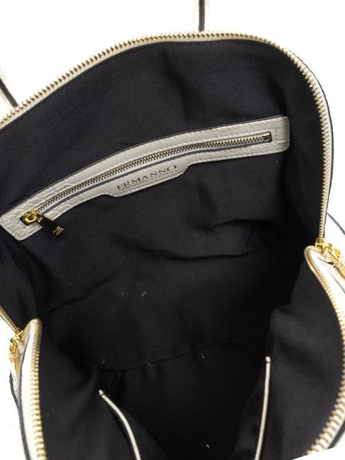 NEVE Bolso estilo Bugatti con estampado de cocodrilo blanco - Bolsos Mujer