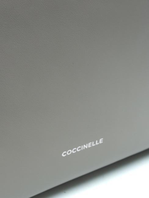 SINFONIA Bolso de hombro shopper de piel piedra - Bolsos Mujer