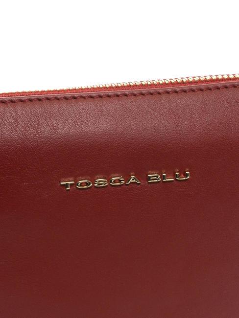 MILANO Bolso de piel con tachuelas rojo oscuro - Bolsos Mujer