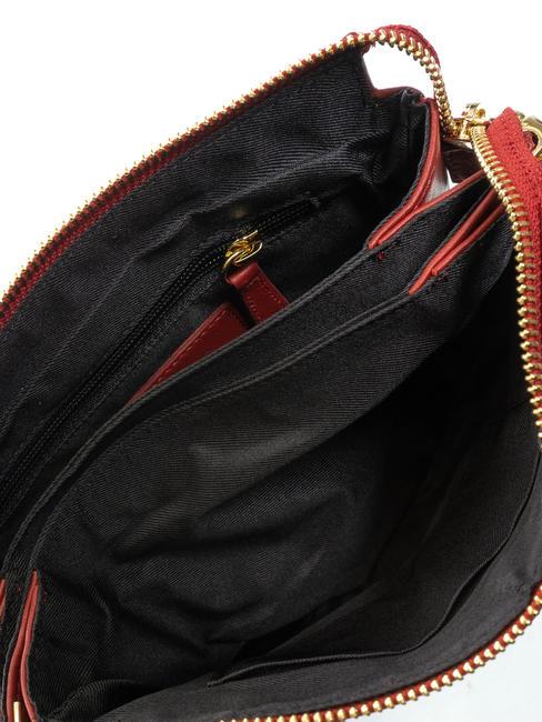 MILANO Bolso de piel con tachuelas rojo oscuro - Bolsos Mujer