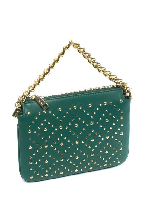 MILANO Bolso de piel con tachuelas verde - Bolsos Mujer