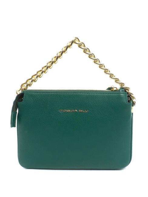 MILANO Bolso de piel con tachuelas verde - Bolsos Mujer