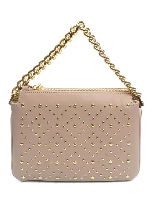MILANO Bolso de piel con tachuelas POLVO - Bolsos Mujer