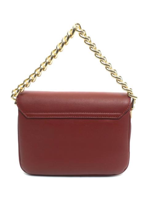 MILANO Bolso bandolera con asa de cadena rojo oscuro - Bolsos Mujer