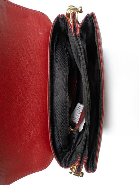 MILANO Bolso bandolera con asa de cadena rojo oscuro - Bolsos Mujer