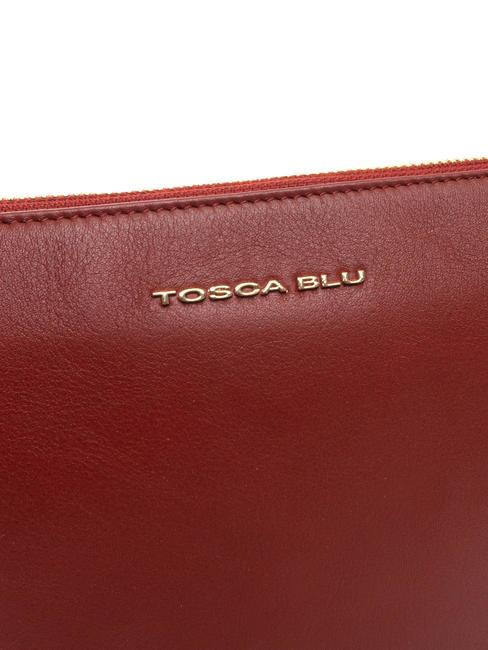 MILANO Bolso de piel con bandolera rojo oscuro - Bolsos Mujer