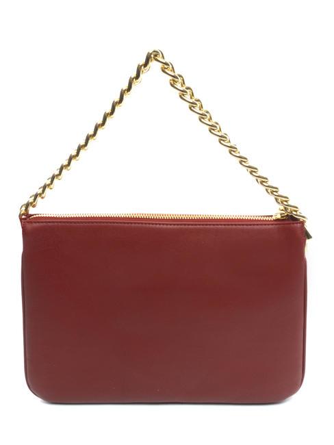 MILANO Bolso de piel con bandolera rojo oscuro - Bolsos Mujer