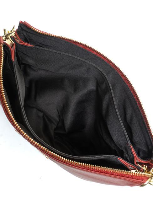 MILANO Bolso de piel con bandolera rojo oscuro - Bolsos Mujer