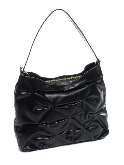 STOCCOLMA Bolso bandolera con pliegues negro - Bolsos Mujer