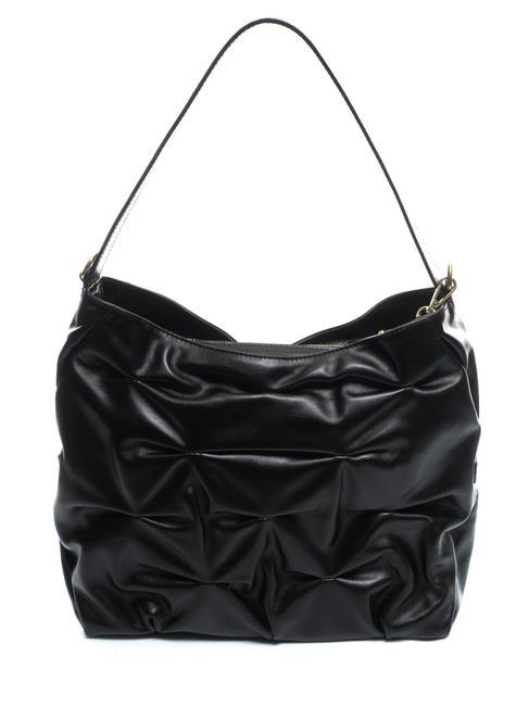 STOCCOLMA Bolso bandolera con pliegues negro - Bolsos Mujer