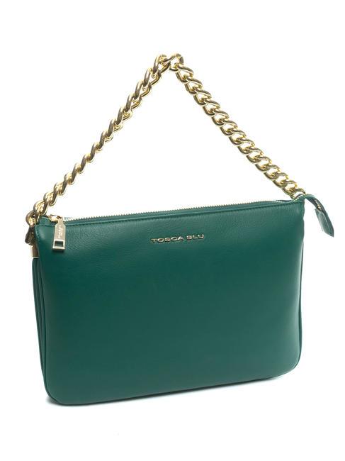 MILANO Bolso de piel con bandolera verde - Bolsos Mujer