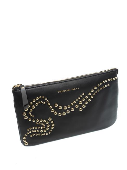 NIZZA Bandolera tres compartimentos con tachuelas negro - Bolsos Mujer