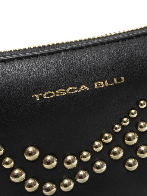 NIZZA Bandolera tres compartimentos con tachuelas negro - Bolsos Mujer