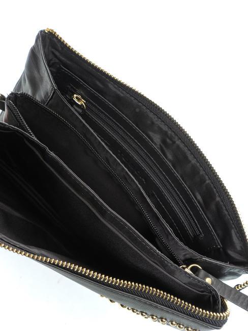 NIZZA Bandolera tres compartimentos con tachuelas negro - Bolsos Mujer