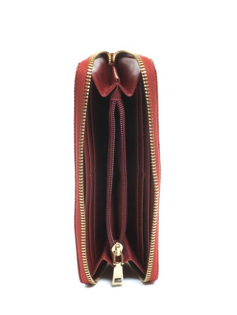 HELSINKY Cartera grande de piel ROJO - Carteras Mujer