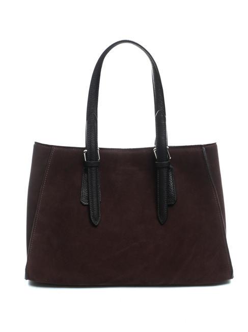 BRUGES Bolso tote grande de ante Burdeos - Bolsos Mujer