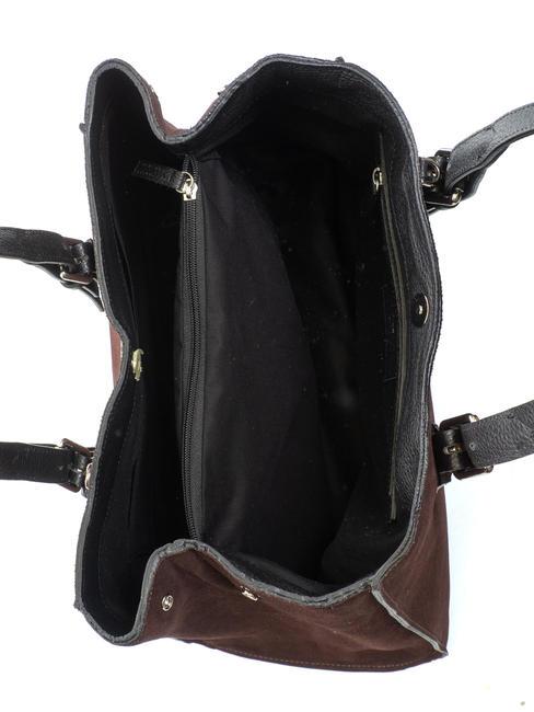 BRUGES Bolso tote grande de ante Burdeos - Bolsos Mujer