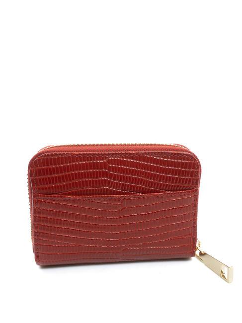 HELSINKY Cartera peque&ntilde;a de piel ROJO - Carteras Mujer