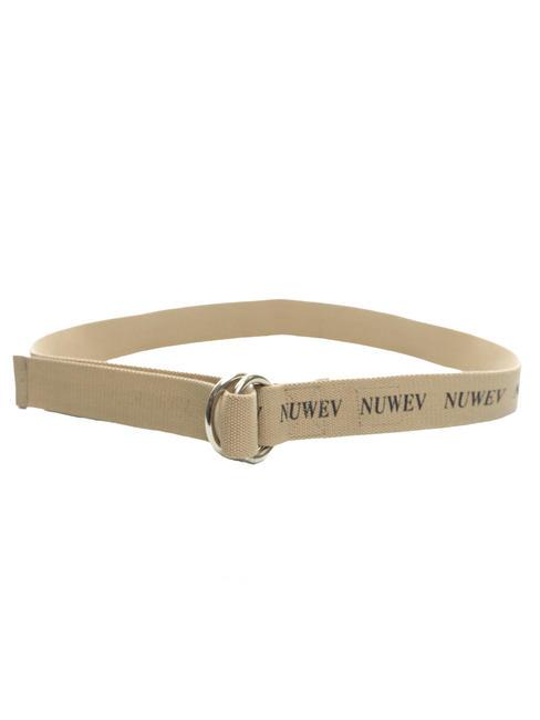 NUWEV Cinturón de lona y piel cuerda/negro - Cinturones