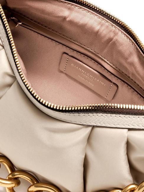 BONNIE Bolso de piel con asa de cadena vapor - Bolsos Mujer